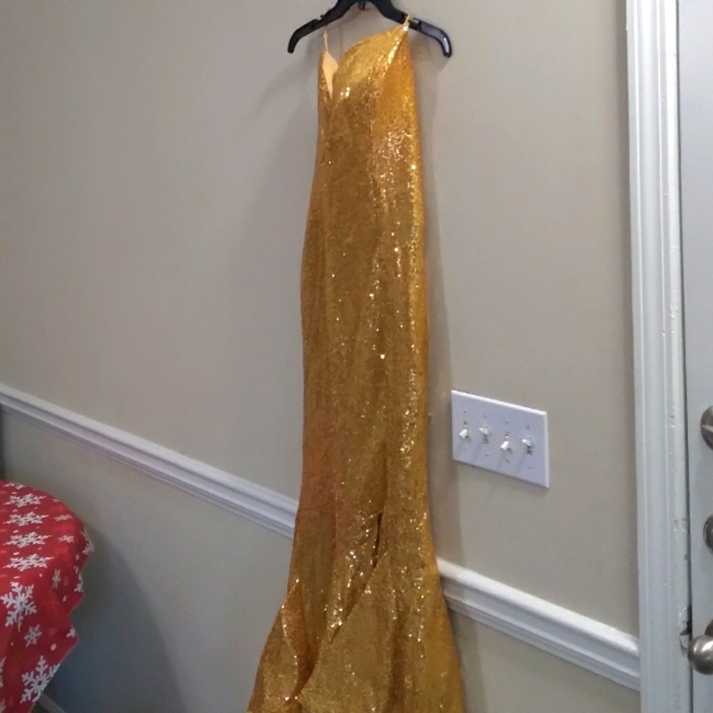 2/$50 women's sequin evening maxi dress